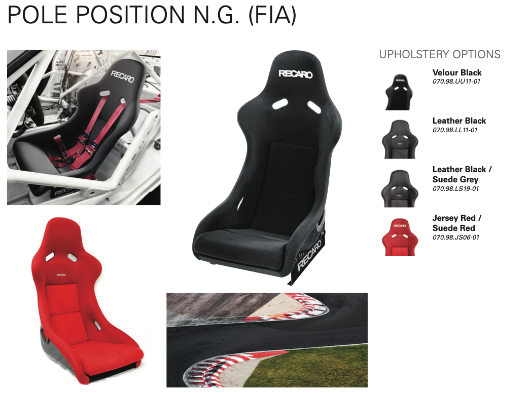 Recaro Pole Position N.G. (FIA) - FRP Leather Black